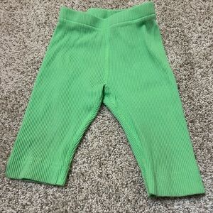 Hanna Andersson Bright Green Ribbed Leggings